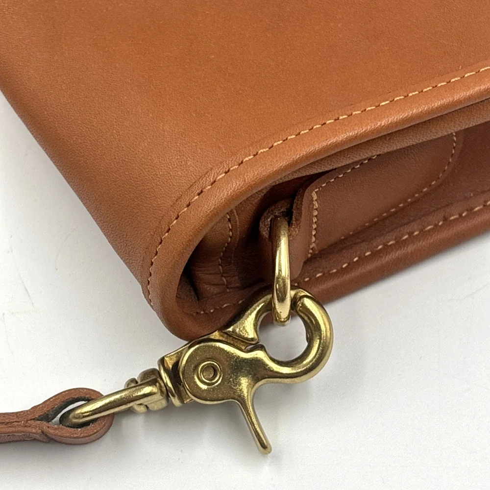 Vintage Coach 1116 Flap British Tan Leather Crossbody Purse Bag Classic